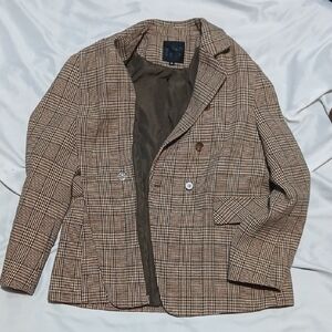 Brown Plaid Blazer